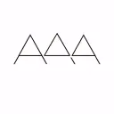 3 triangles side by side tattoo design idea