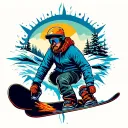 snowboarding tattoo design idea