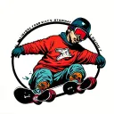 snowboarding tattoo design idea