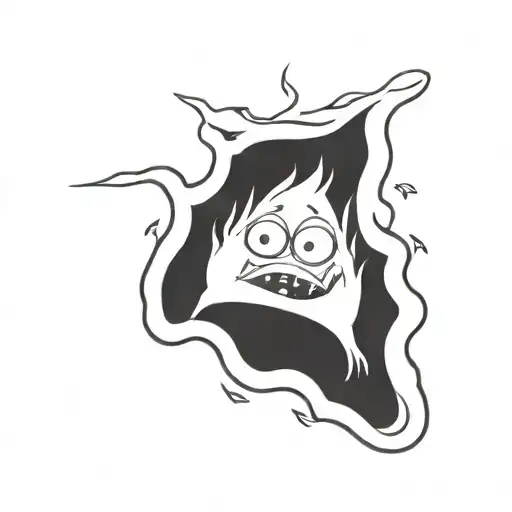 calcifer howls moving tattoo design idea