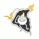 calcifer howls moving tattoo design idea