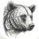 American Bear tattoo design idea