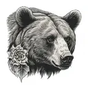 American Bear tattoo design idea
