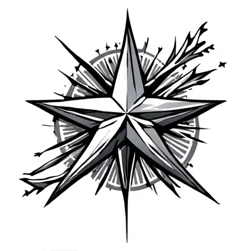 5 pointed 5 stars placed in the shape of the roman numeral 5 tattoo design idea