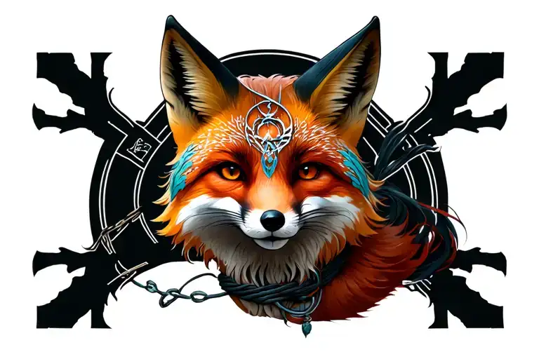 anime november fox caldas shibari tattoo design idea