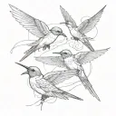 swallows tattoo design idea