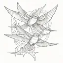 swallows tattoo design idea