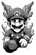 undead super mario tattoo design idea