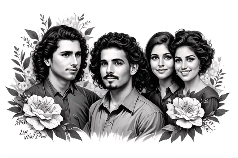 memorial piece for my uncle and lost family members tattoo design idea