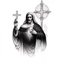 religious figures tattoo design idea
