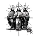 religious figures tattoo design idea
