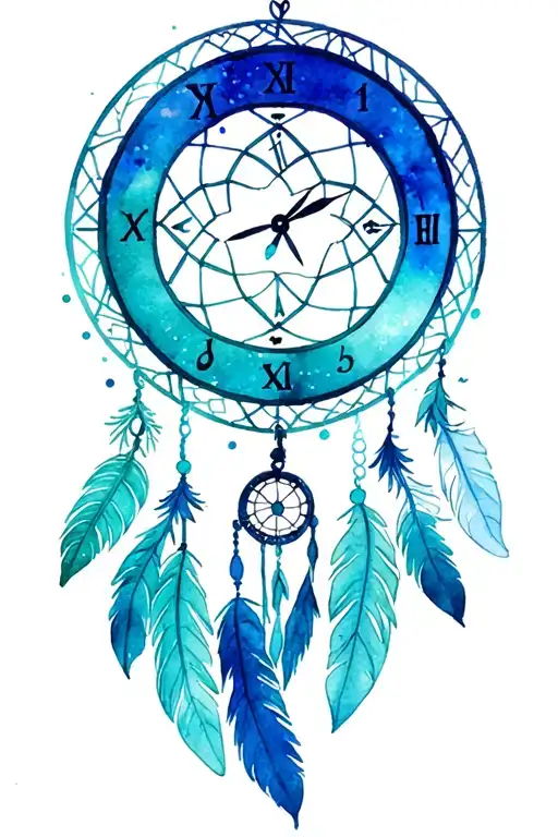 time piece,music,Aries zodiac,Leo zodiac dreamcatcher tattoo design idea