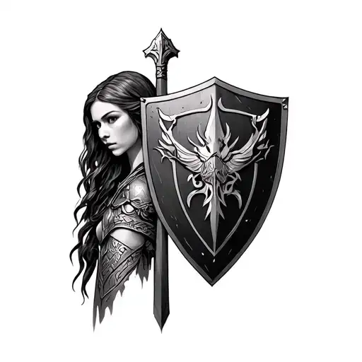 Shield Maiden tattoo design idea