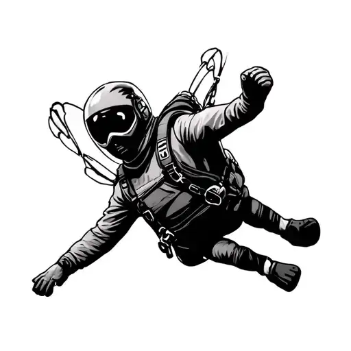 Skydive tattoo design idea