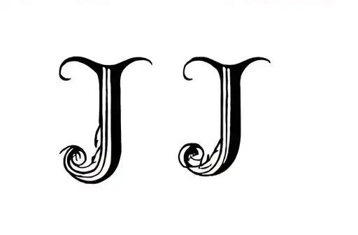 "JJ" tattoo design idea