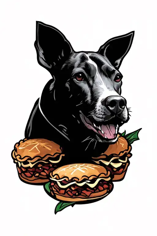 Memorial tattoo for Dad who like pork pies tattoo design idea