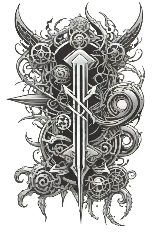 cyber sigilism 888 tattoo design tattoo design idea