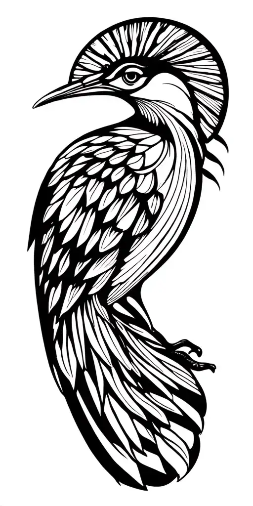 Lyrebird tattoo design idea