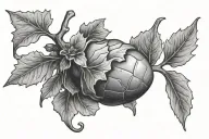 acorn sprouting tattoo design idea