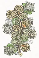 celtic knot 3 leaf clover tattoo design idea