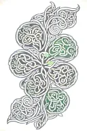 celtic knot 3 leaf clover tattoo design idea