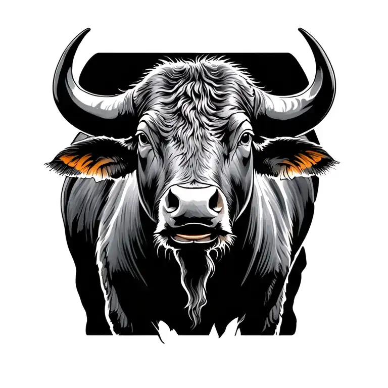 water buffalo tattoo design idea