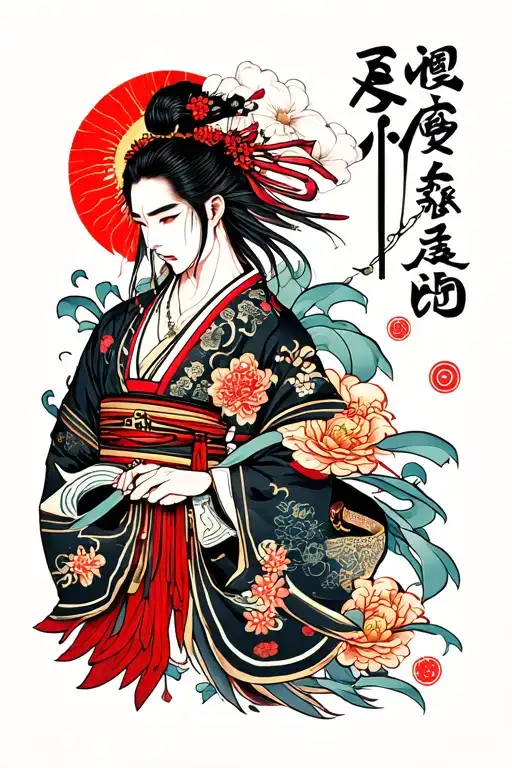 Yakuza style tattoo inspired tattoo design idea