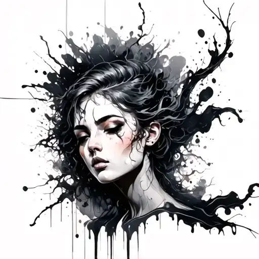 dpr ian similar. abstract emotional depth brush stroke tattoo tattoo design idea