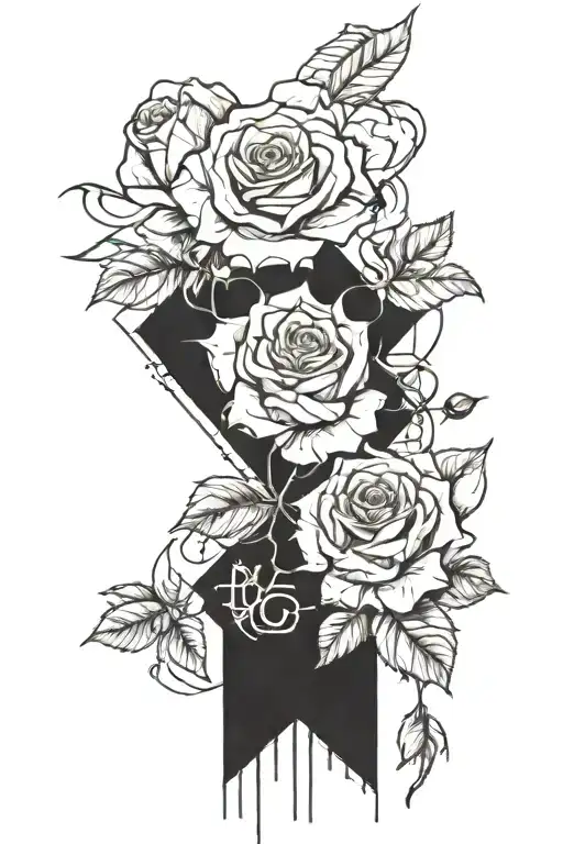 roses, math, reminder I have time, tattoo design idea