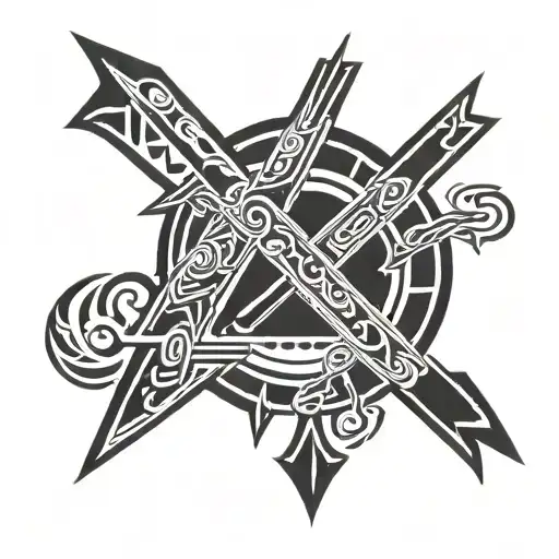 protective rune sign tattoo design idea