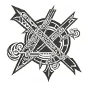 protective rune sign tattoo design idea