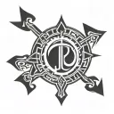 protective rune sign tattoo design idea
