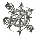 protective rune sign tattoo design idea