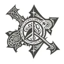 protective rune sign tattoo design idea