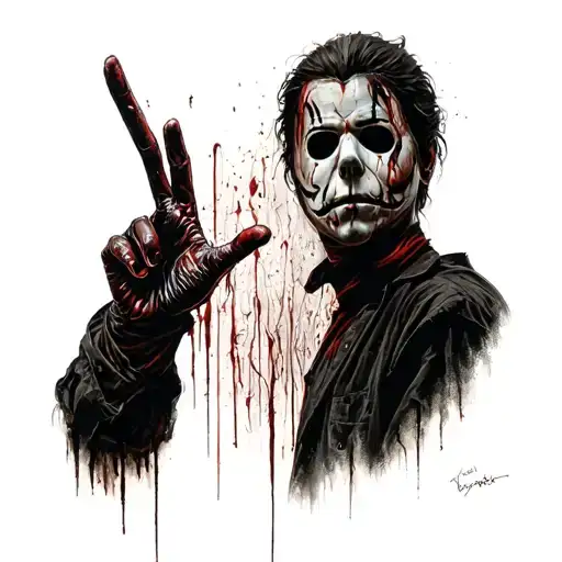 Micheal myers "you can't kill the boogeyman" tattoo design idea