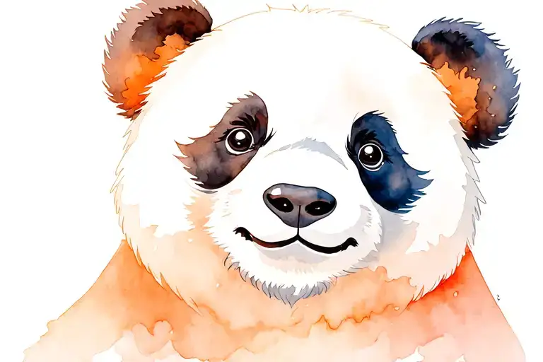 Panda bear tattoo design idea