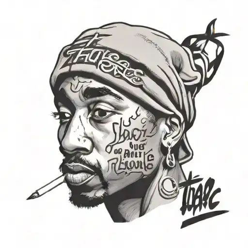 Tupac Shakur quote written tattoo design idea