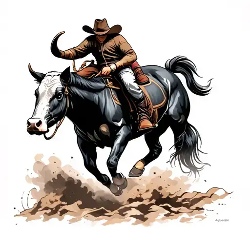 Bull Rider tattoo design idea