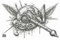 injection needle transforming tattoo design idea