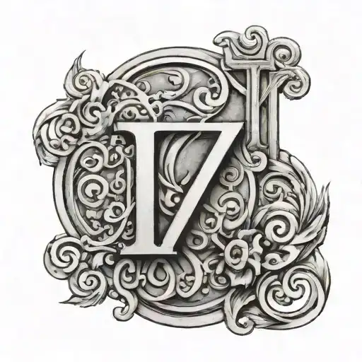 number 7 in roman numerals tattoo design idea