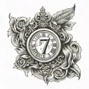 number 7 in roman numerals tattoo design idea