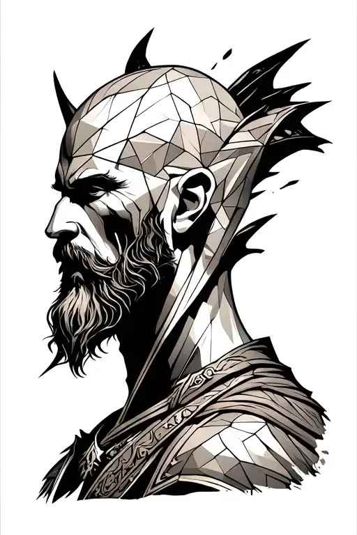 kratos god of war tattoo design idea