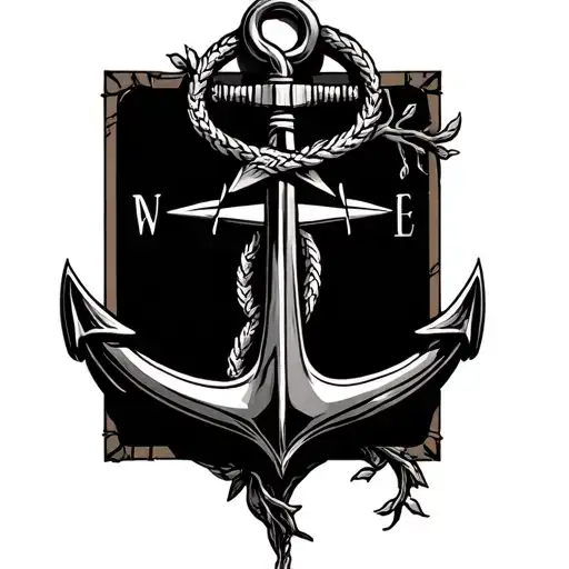 an anchor, something to do with the dark, something that resembles young to old, a compass, a poison tree tattoo design idea