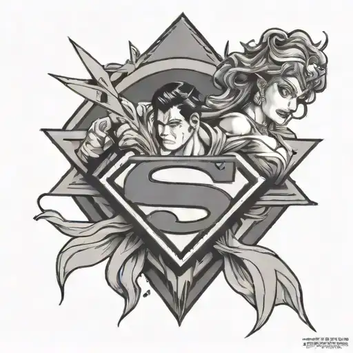 superman logo and she-ra tattoo design idea