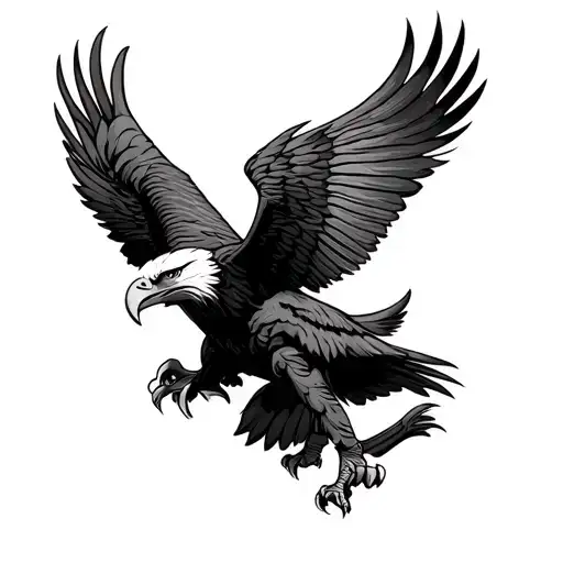 Brisbane Lions holding eagle tattoo design idea