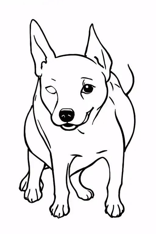 Dog tattoo and children tattoo design idea