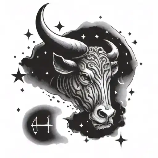 Taurus and cancer constellation tattoo design idea