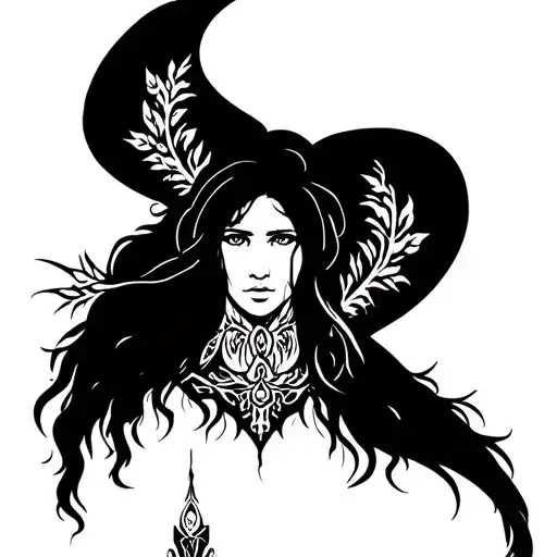Hel Norse Pagan Goddess tattoo design idea
