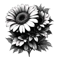 gerbera tattoo design idea