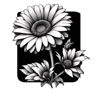 gerbera tattoo design idea